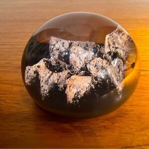 Handmade POLYQUARTZ made in Canada paperweight Lucite